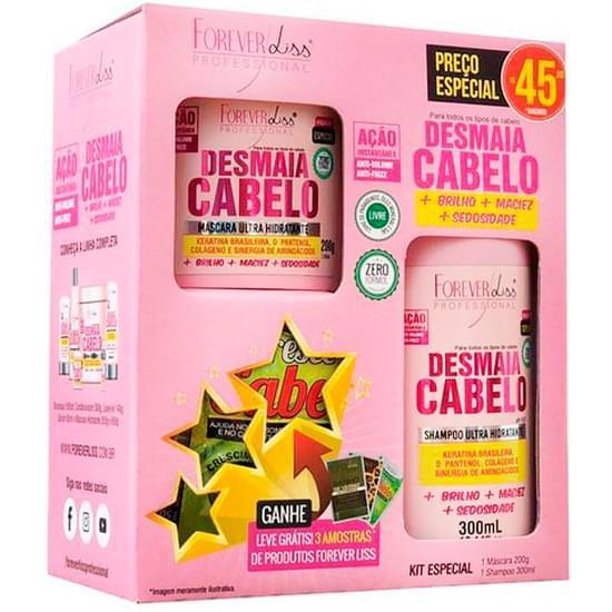 Imagem de Kit forever liss desmaia cabelo shampoo 300ml e máscara hidratante 200g