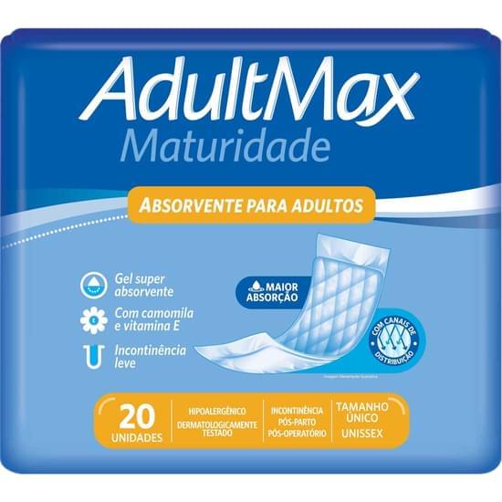 Imagem de Absorvente geriátrico maturidade adultmax | com 20 unidades