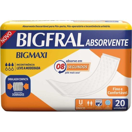 Imagem de Absorvente geriátrico bigfral | com 20 unidades