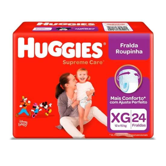 Imagem de Fralda infantil huggies roupinha supreme care tamanho xg mega | com 24 unidades