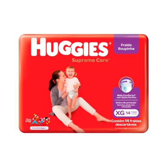 Imagem de Fralda infantil huggies roupinha supreme care tamanho xg jumbo | com 14 unidades