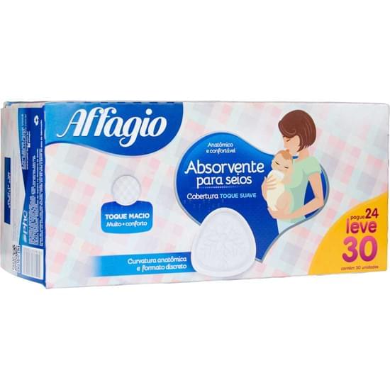 Imagem de Absorvente para seios affagio toque suave leve 30 pague 24 unidades