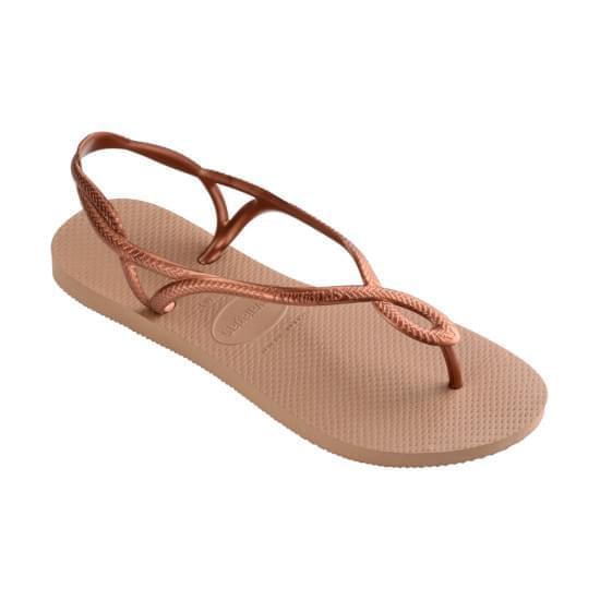 Imagem de Sandalia havaianas feminina luna rose gold/rose gold 37/38