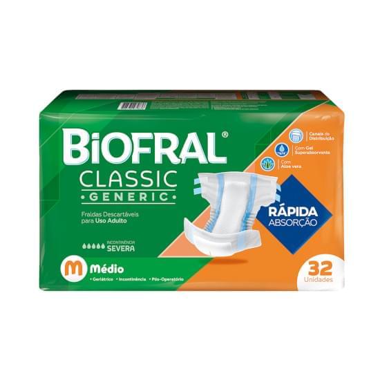 Imagem de Fralda geriatrica biofral classic m 32 unidades