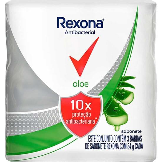 Imagem de Sabonete em barra antibacteriano rexona aloe vera pack 84g | com 3 unidades