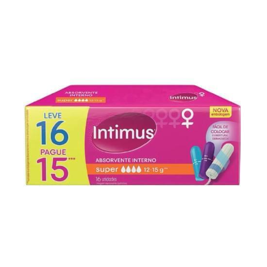 Imagem de Absorvente interno intimus super  leve 16 pague 15 unidades