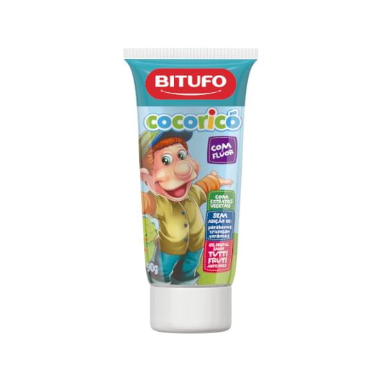 Imagem de Gel dental infantil bitufo cocoricó com flúor tutti frutti 90g