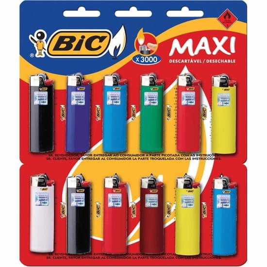 Imagem de Isqueiro bic maxi cartela leve 12 pague 11 unidades