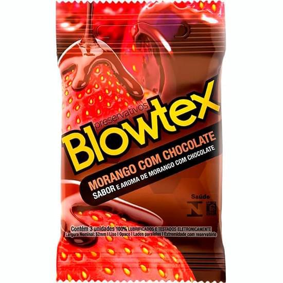 Imagem de Preservativo blowtex morango com chocolate | com 3 unidades