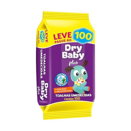 Imagem de Toalha umedecida infantil dry baby plus leve 100 pague 80 unidades