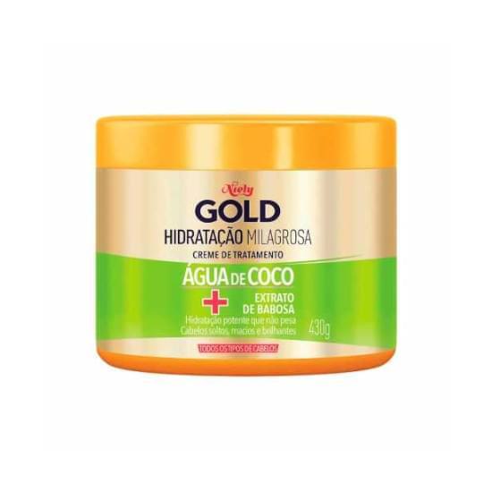 Imagem de Creme para tratamento niely gold água de coco 430g