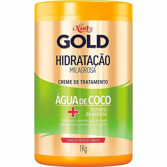 Imagem de Creme para tratamento niely gold água de coco 1kg