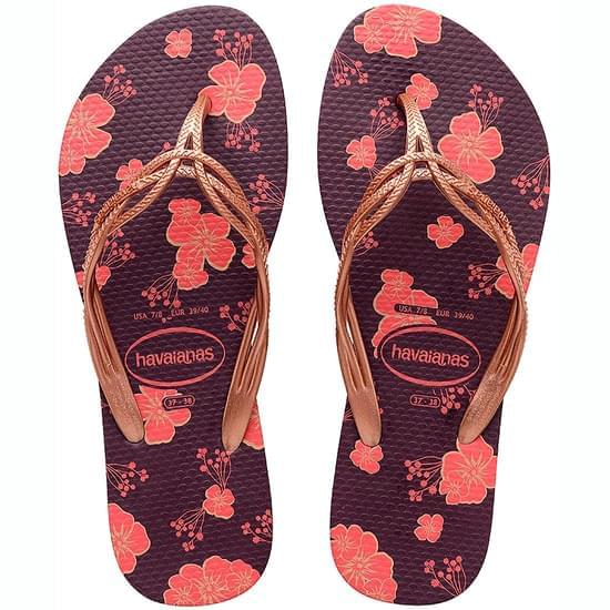 Imagem de Sandália havaianas feminina flash sweet flores berinjela 37/38