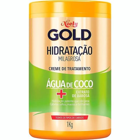 Imagem de Creme para tratamento niely gold água de coco 1kg