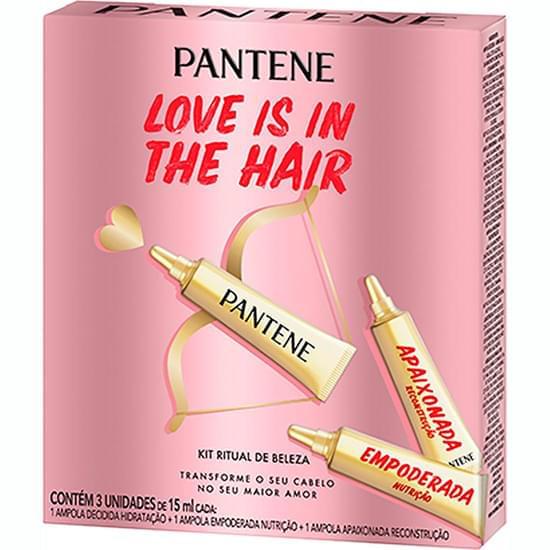 Imagem de Kit ampola pantene tratamento love is in the hair 15ml | com 3 unidades