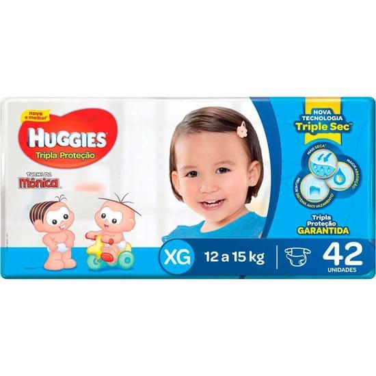 Imagem de Fralda infantil huggies tripla proteção tamanho xg mega | com 42 unidades