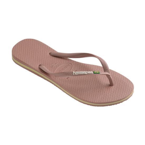 Imagem de Sandália havaianas feminina slim brasil rosa crocus 33/34