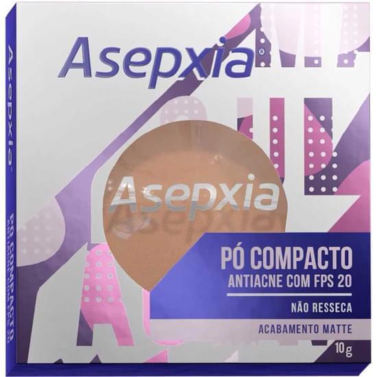 Imagem de Pó compacto antiacne asepxia bege médio 10g