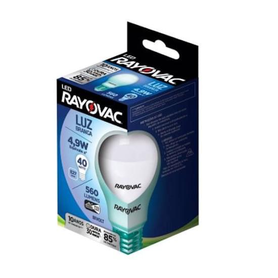 Imagem de Lâmpada rayovac bulbo led branca bivolt 9,5w