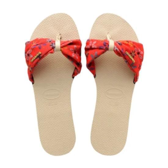 Imagem de Sandalia havaianas feminina you st tropez bege palha 33/4