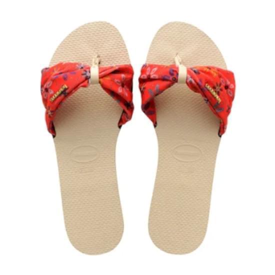 Imagem de Sandalia havaianas feminina you st tropez bege palha 37/8