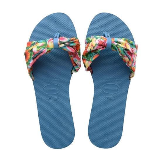 Imagem de Sandálias havaianas feminina you st trop azul aço 35/36