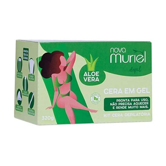 Imagem de Muriel kit cera depila gel aloe ver 320g