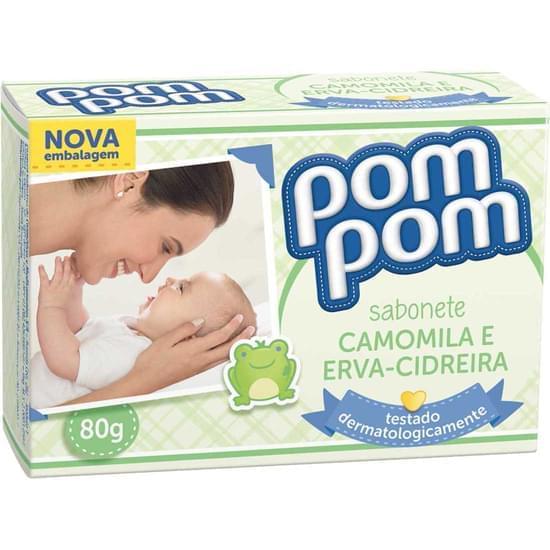 Imagem de Sabonete em barra infantil pom pom camomila e erva cidreira 80g