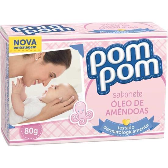 Imagem de Sabonete em barra infantil pom pom óleo de amêndoas 70g