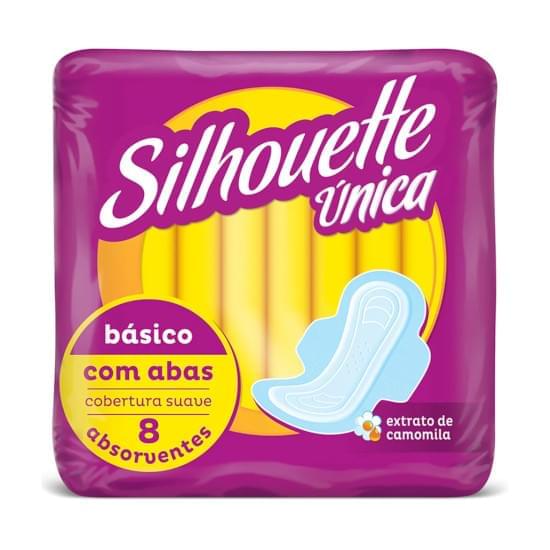 Imagem de Absorvente diário silhouette única com abas básico suave| com 8 unidades