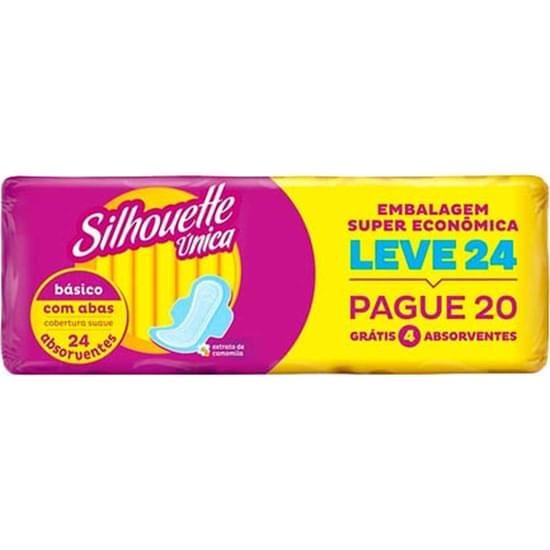 Imagem de Absorvente diário silhouette única com abas super gel suave leve 24 pague 20 unidades