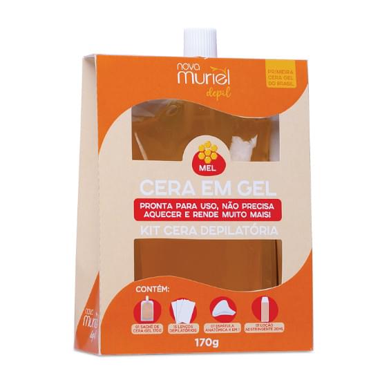 Imagem de Muriel kit cera depila gel mel 170g