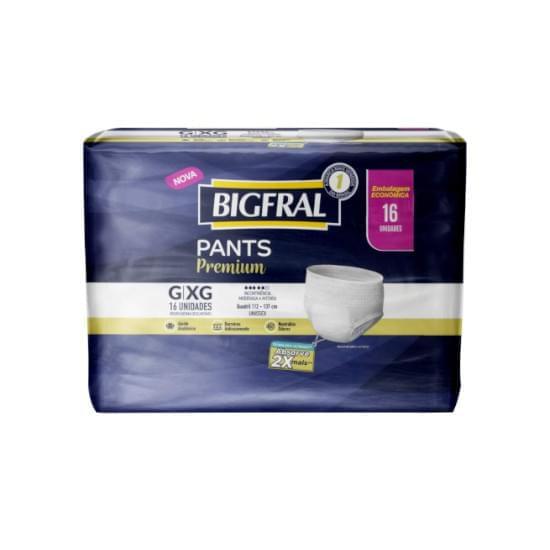 Imagem de Roupa íntima bigfral pants premium tamanho g/xg | com 16 unidade