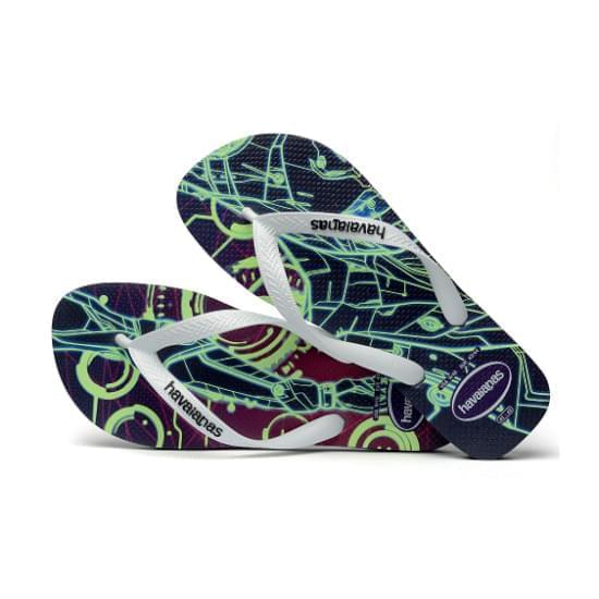 Imagem de Sandália havaiana masculina 4 nite preto/branco 35/36