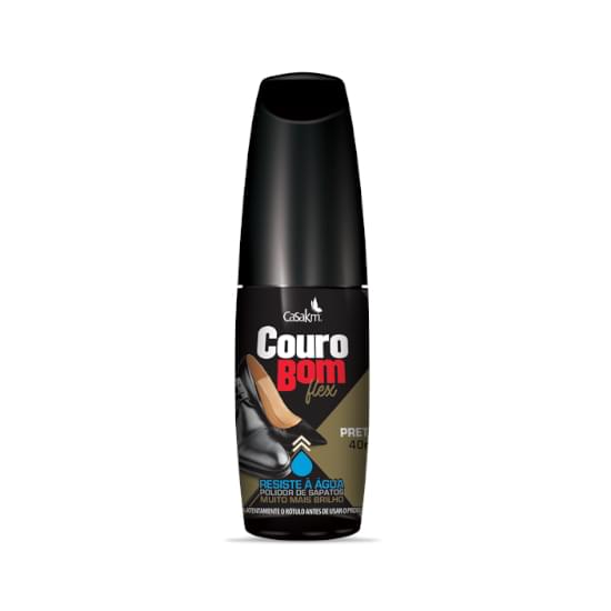 Imagem de Casakm polidor de sapatos couro bom preto 40ml