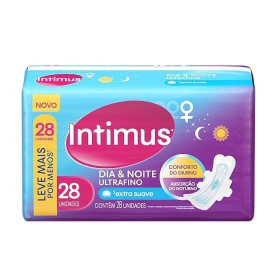 Imagem de Absorvente intimus dia & noite ultrafino com abas extra proteção suave | com 28 unidades