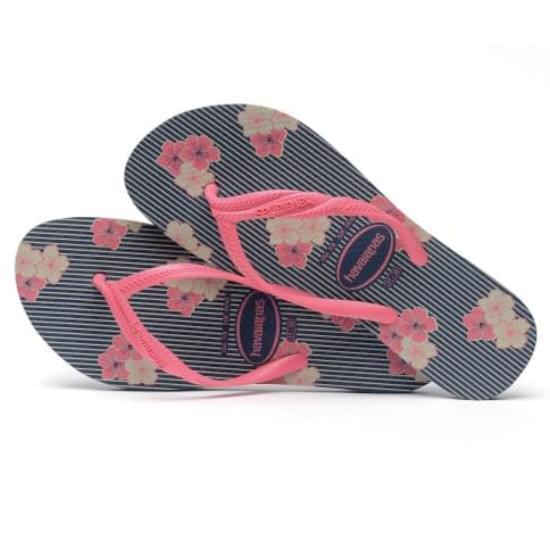 Imagem de Sandalia havaiana feminina fantasia romantica azul indigo 39/40