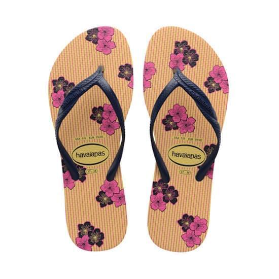 Imagem de Sandalia havaiana feminina fantasia romantica amarelo limão 35/36