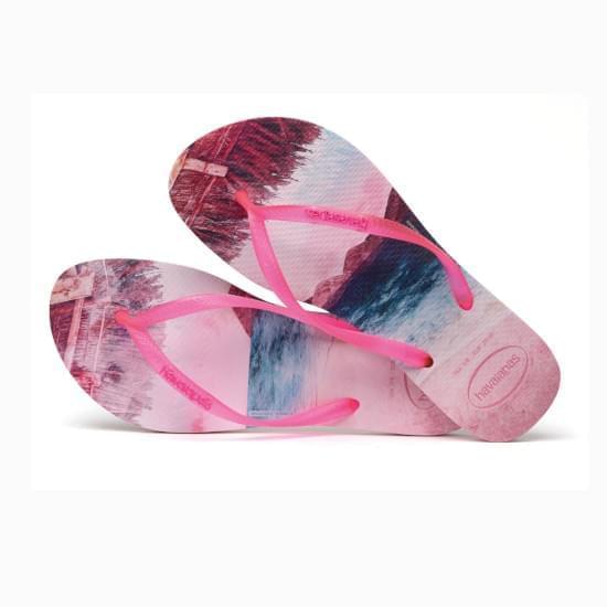 Imagem de Sandália havaianas feminina slim paisage candy pink 33/34