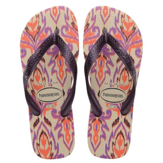 Imagem de Sandália havaianas feminina top spring bege palha 37/38