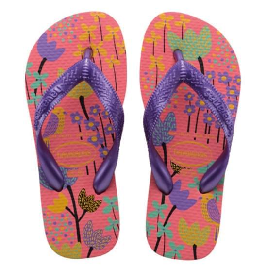 Imagem de Sandália havaianas infantil flores rosa porcelana 33/34