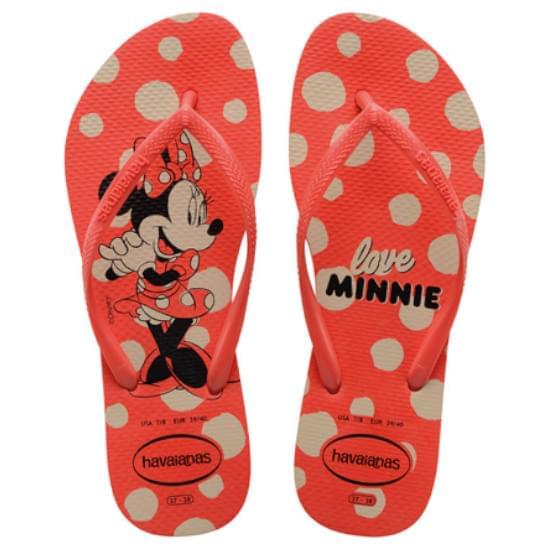 Imagem de Sandalias havaianas feminina slim disney vermelho crush 33/34