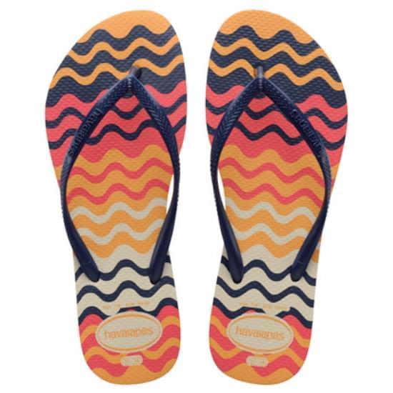 Imagem de Sandália havaianas feminina slim harmony bege palha 33/34