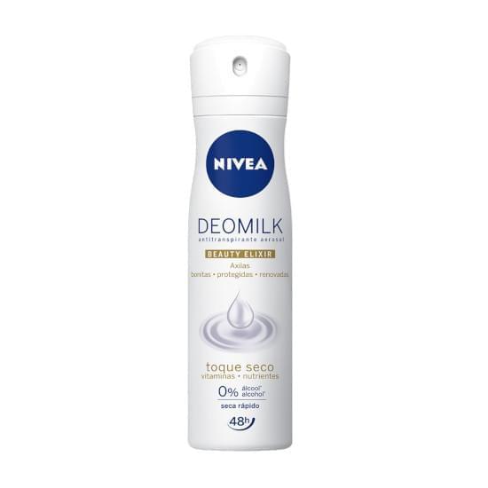 Imagem de Desodorante aerosol nivea deomilk beauty elixir toque seco 150ml