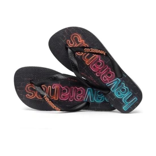 Imagem de Sandalias havaianas unissex top logomania print novo grafite 35/36