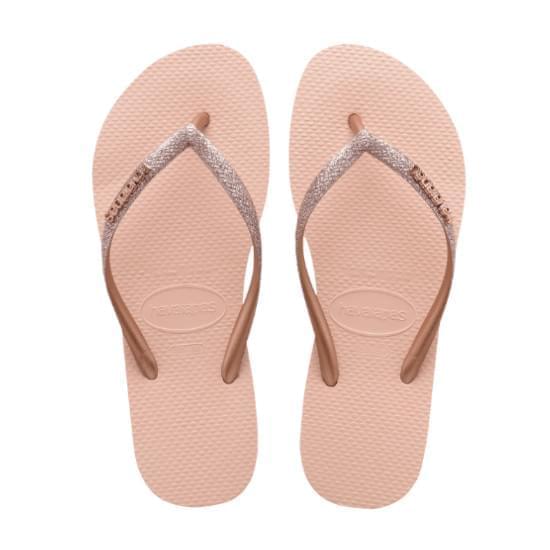 Imagem de Sandália havaianas feminina slim glitter rosa crocus 33/34