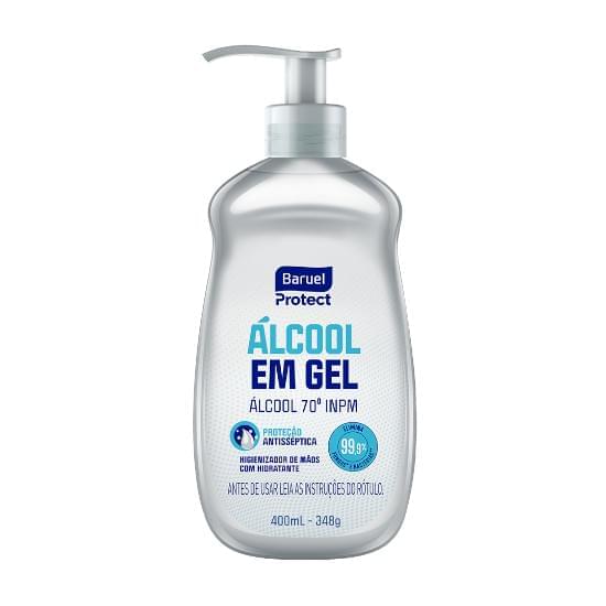 Imagem de Álcool em gel 70% antisséptico baruel protect 400ml