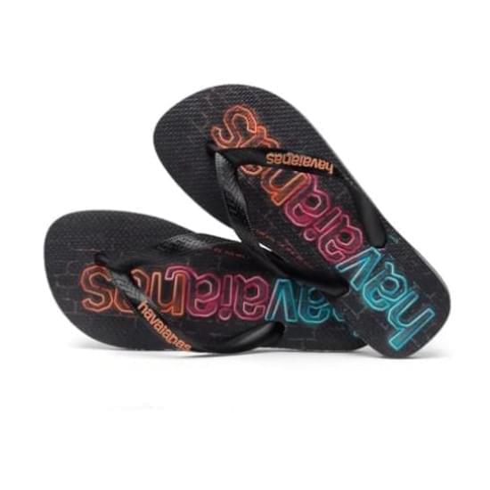 Imagem de Sandalias havaianas unissex top logomania print novo grafite 33/34