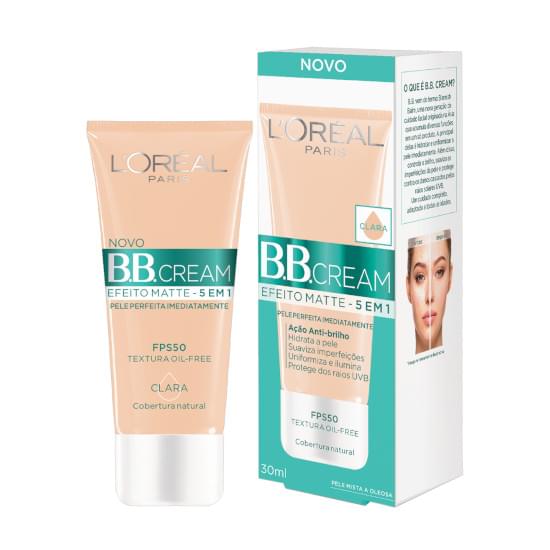 Imagem de Bb cream efeito matte fps 50 clara l'oréal paris caixa 30ml