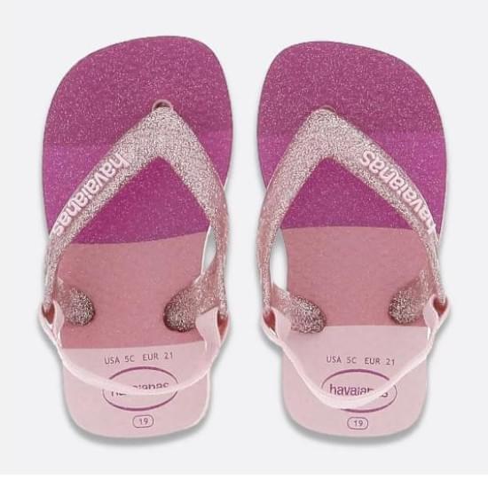 Imagem de Sandália havaianas infantil baby pallete glow candy pink 20